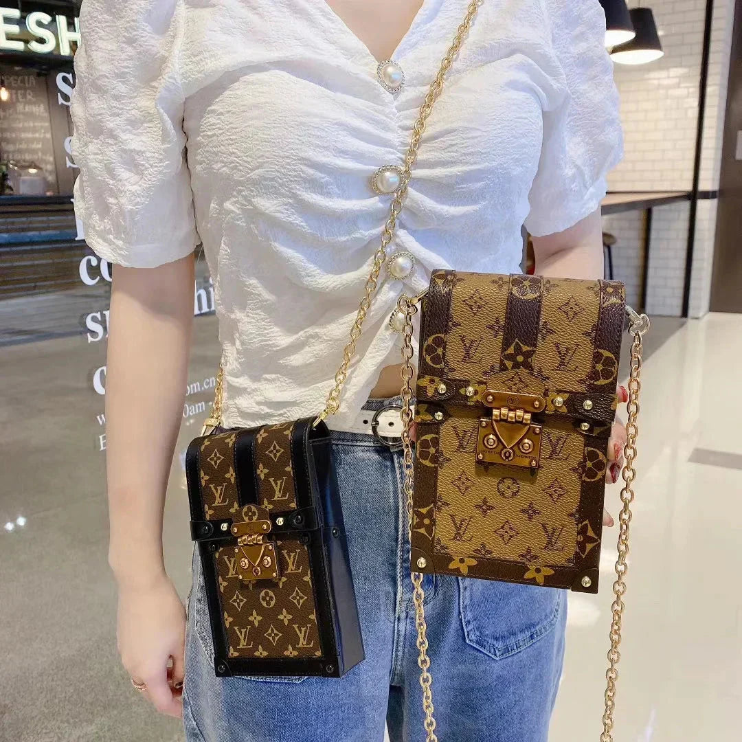 Louis Vuitton Monogram Canvas and Leather Trunk Crossbody Bag