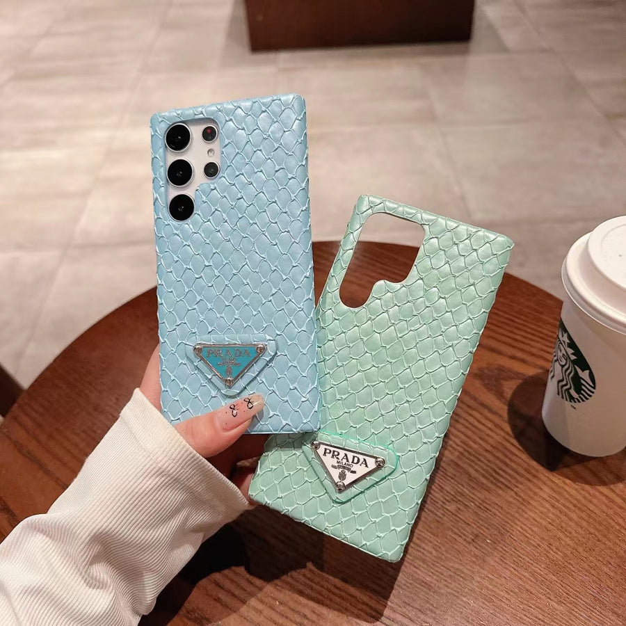 Luxury Snakeskin Leather Iconic Fashion Case for Samsung Galaxy S22-S26 Series