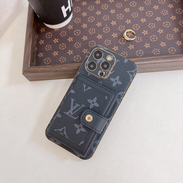 Luxury Classic Case with Card holder for iPhone 12-18 Pro & Pro Max