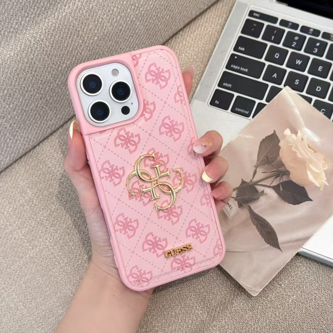 GUESS Monogram Mirror Electroplated Apple iPhone Case