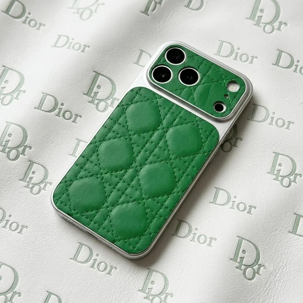 Dior Luxury Leather Phone Case for iPhone 14-18 Pro & Pro Max