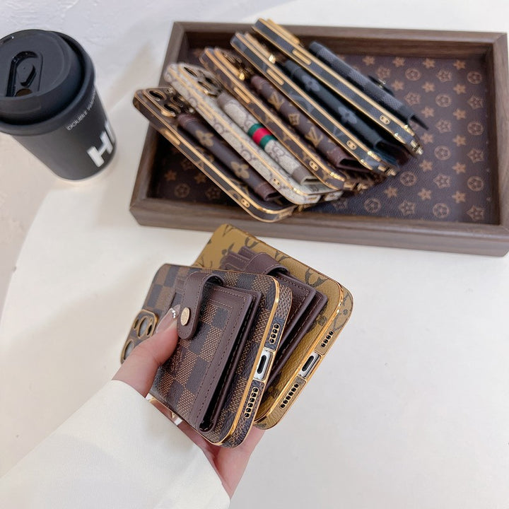 Luxury Classic Case with Card holder for iPhone 12-18 Pro & Pro Max