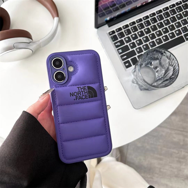 Luxury Fashion Leather the North Face Phone Case For iPhone 14-18 Pro & Pro Max