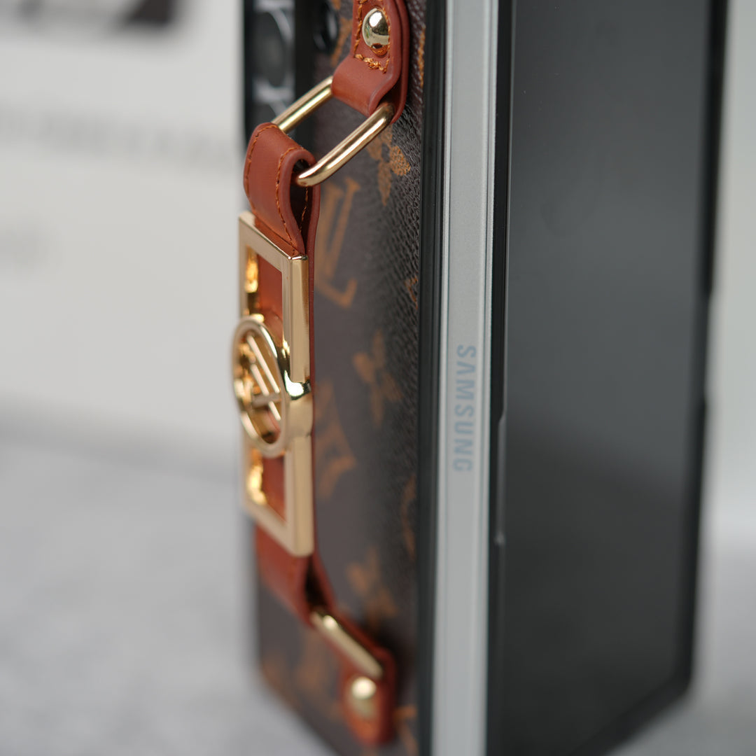 Monogram Case with Hand Strap for Samsung Z Fold 3-7