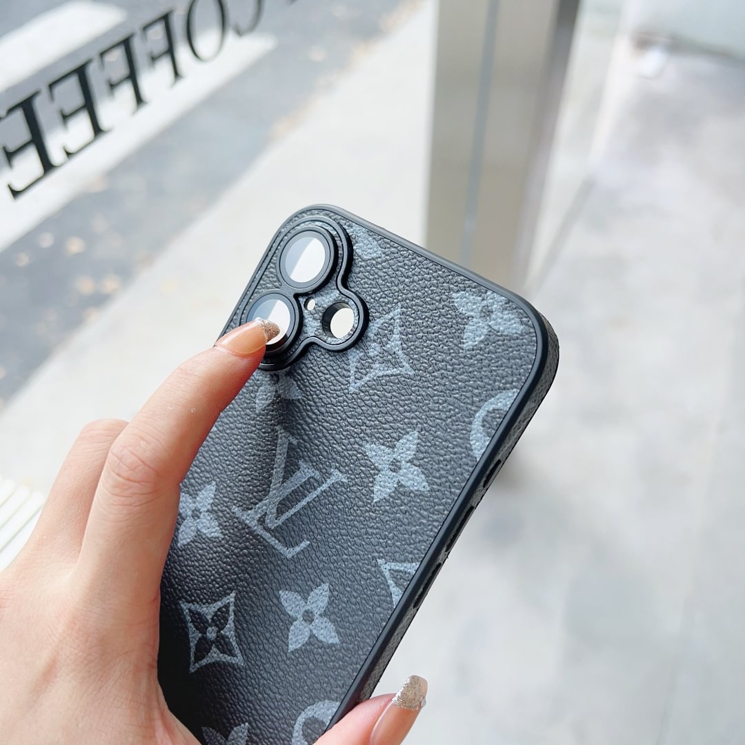 Louis Vuitton Case inspired classic leather for iPhone 13-18 Pro & Pro Max