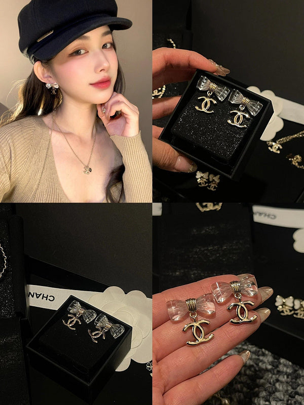 A1155  Women's bow earrings and jewelry