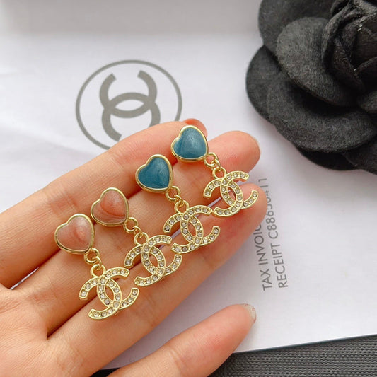 A1128  Women's heart-shaped earrings and jewelry