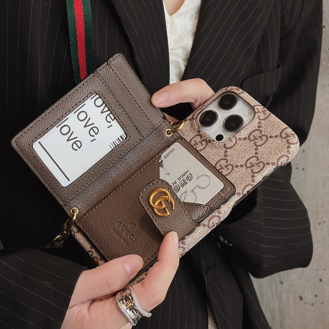 GG Ophidia Leather Wallet Crossbody for iPhone 12-18 Pro & Pro Max