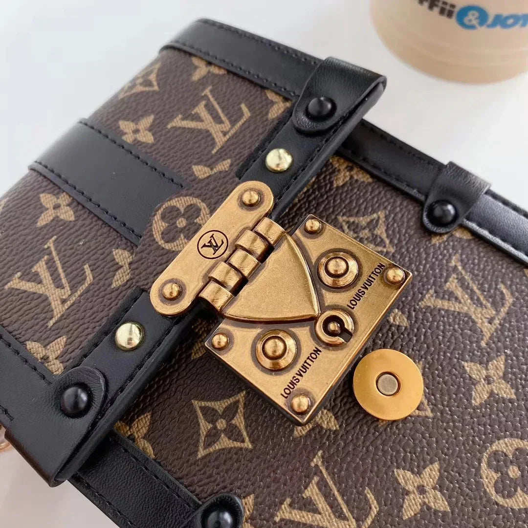 Louis Vuitton Monogram Canvas and Leather Trunk Crossbody Bag