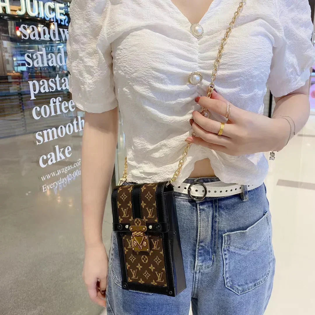 Louis Vuitton Monogram Canvas and Leather Trunk Crossbody Bag