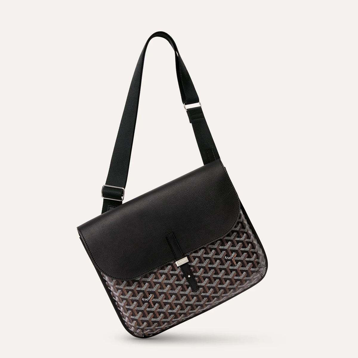 Luxury Goyardine Chevron Messenger Crossbody Bag