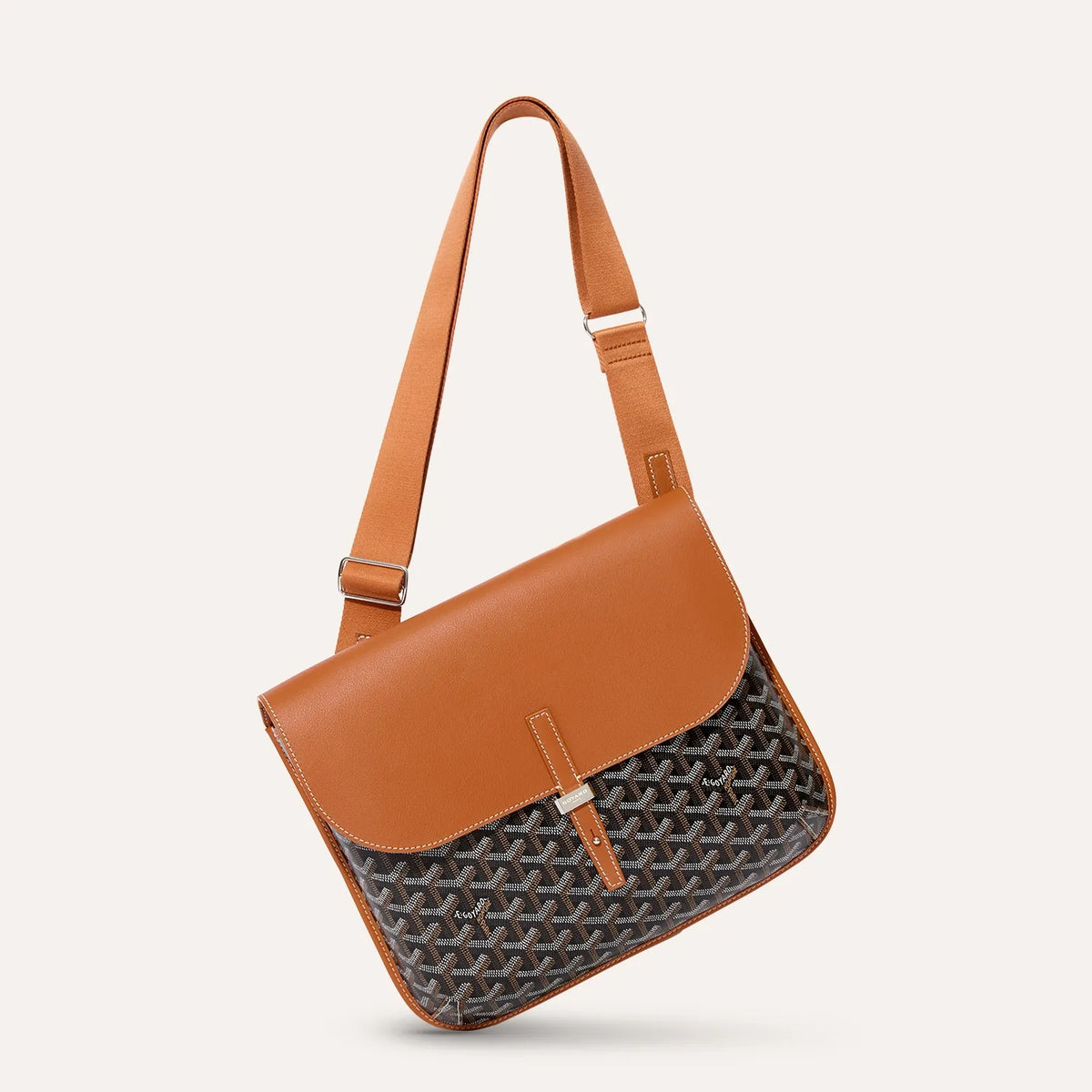 Luxury Goyardine Chevron Messenger Crossbody Bag