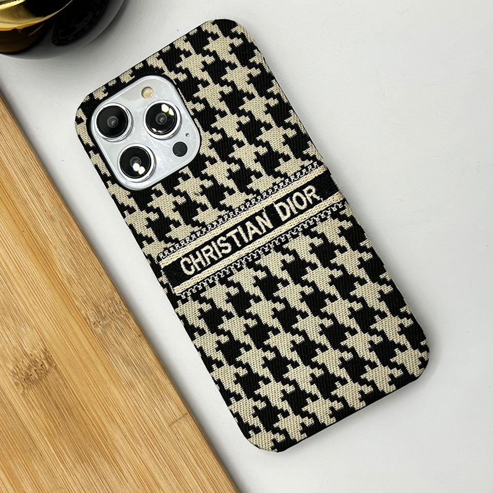 Luxury Brand Vertical Belt Stitched Case Cover for iPhone 12-18 Pro & Pro Max